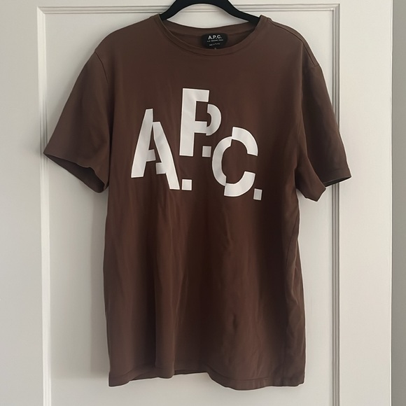 A.P.C. brown logo t-shirt - XL - Picture 4 of 7